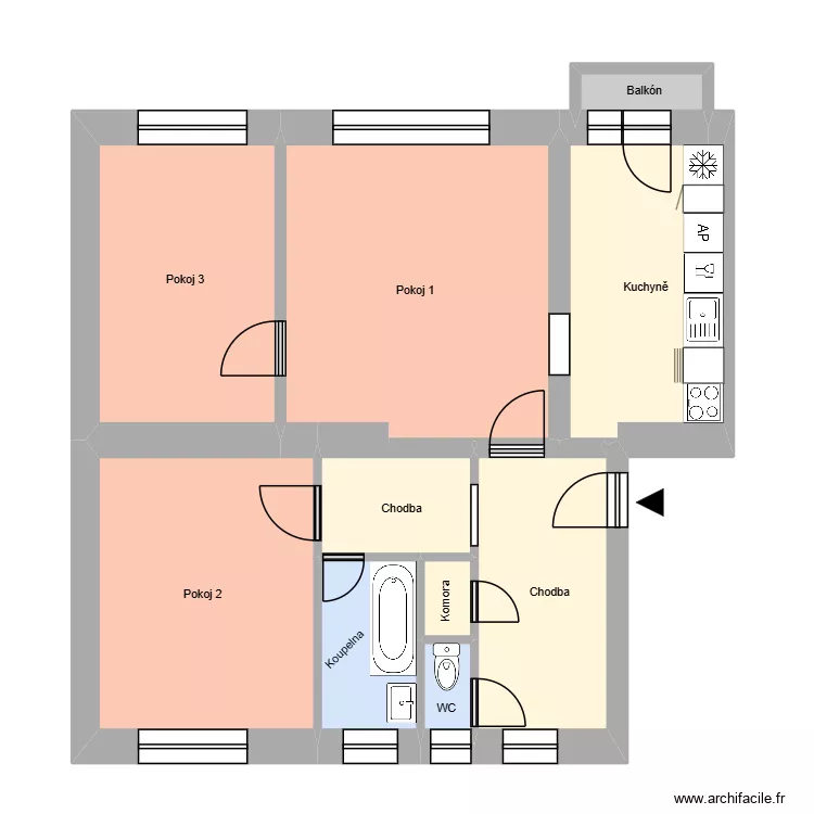Kapitána Jasioka 746, byt 3. Plan de 15 et 188 m² Kapitána Jasioka 746, byt 3. Plan de 15 et 188 m²