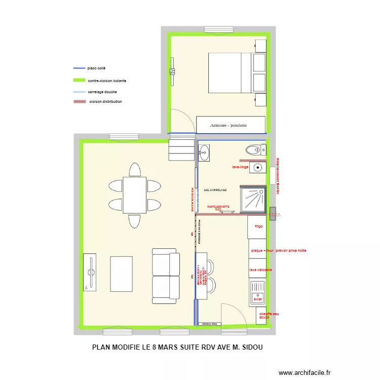 SIDOU (plan etage projet) modification 8 mars . Plan de 