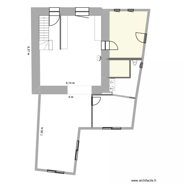 Global RdC. Plan de 6 et 114 m² Global RdC. Plan de 6 et 114 m²