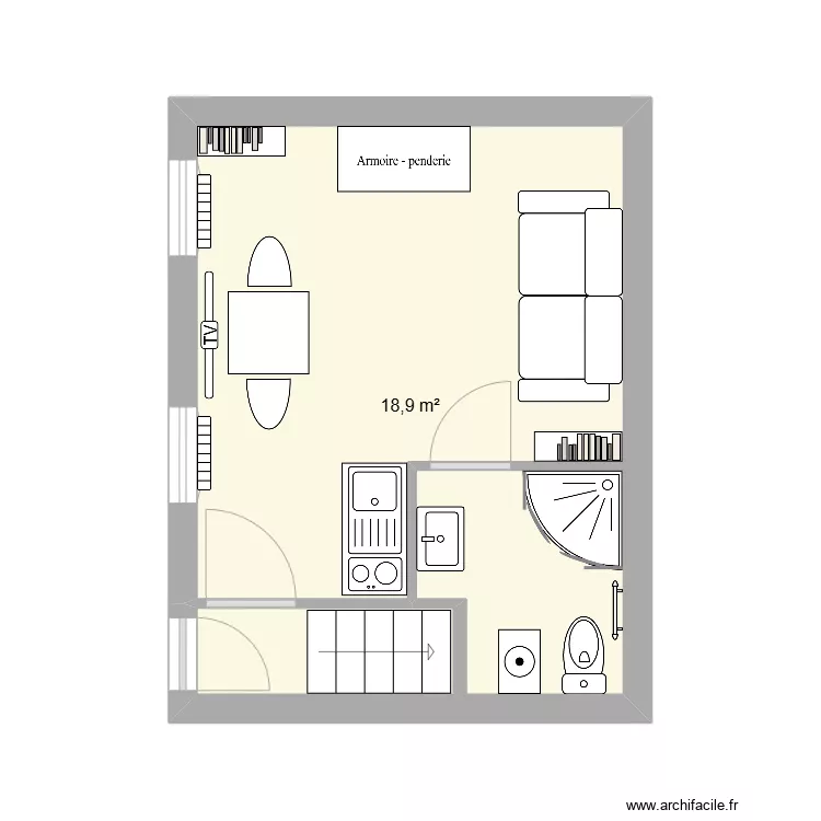 73 Strasbourg, RDC, 93 Montreuil. Plan de 
