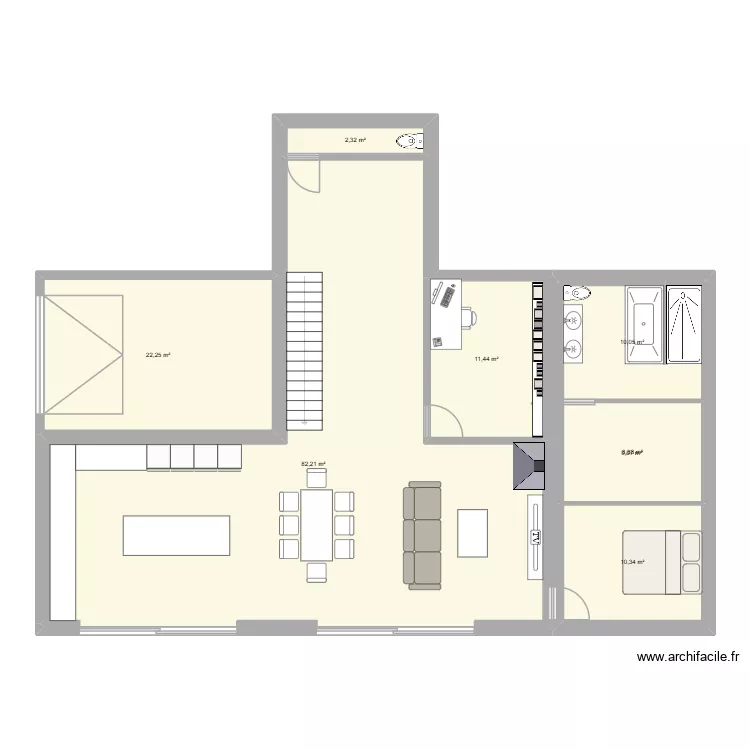 maison cinq cantons. Plan de 8 Pièces et 181 m² maison cinq cantons. Plan de 8 Pièces et 181 m²