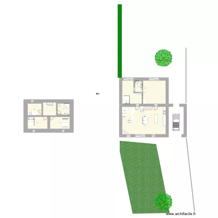 LAUNAY. Plan de 9  et 228 m²