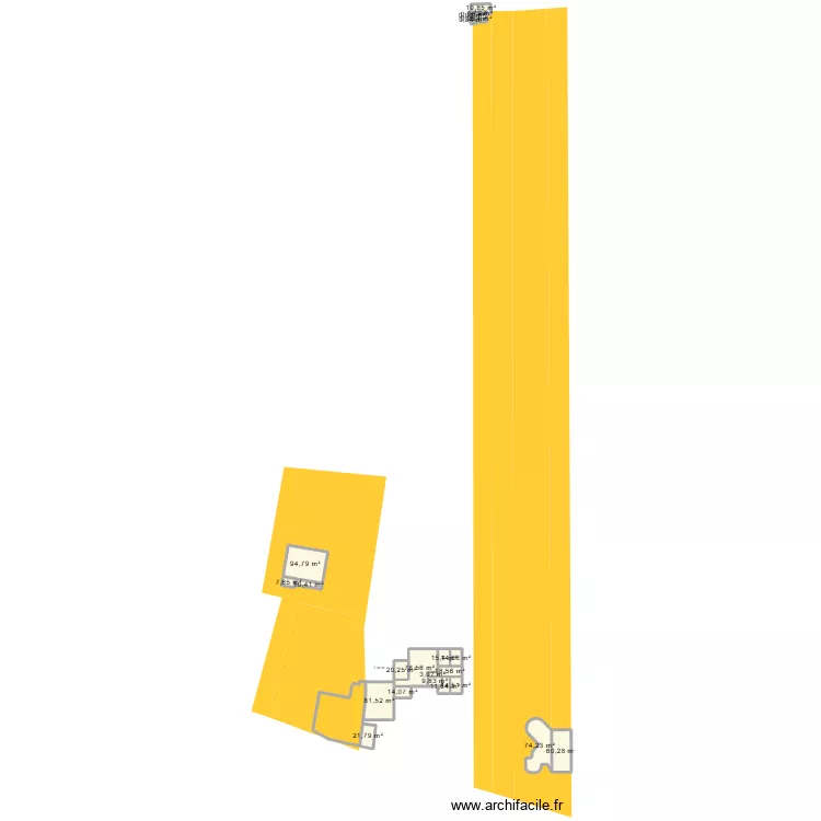 Teting. Plan de 24 et 571 m² Teting. Plan de 24 et 571 m²