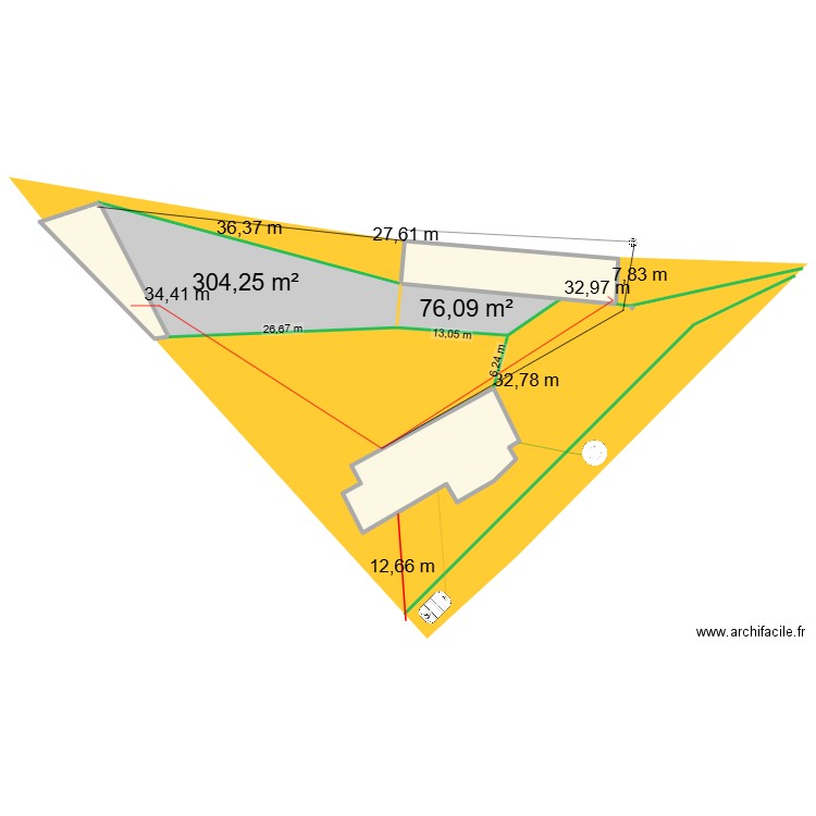 plan de réseaux. Plan de 5 pièces et 737 m2