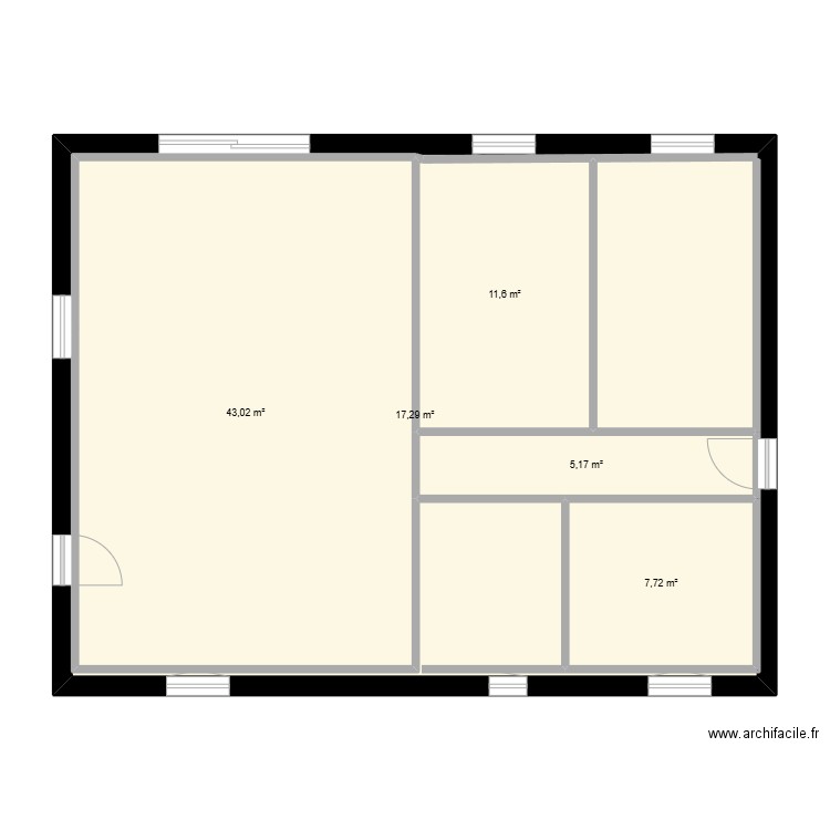 MAISON 90M2. Plan de 5 pièces et 159 m2