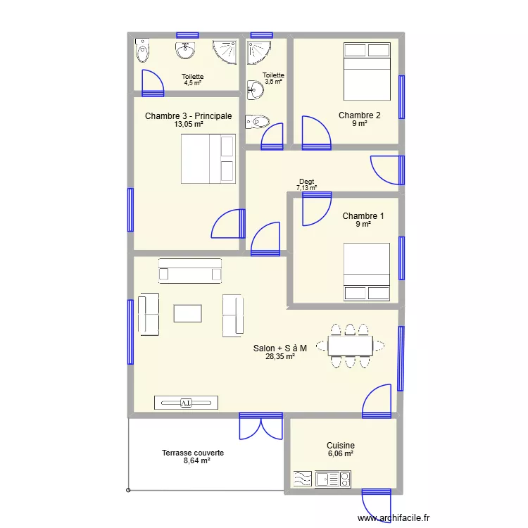 Libellule MV6. Plan de 8 et 81 m² Libellule MV6. Plan de 8 et 81 m²