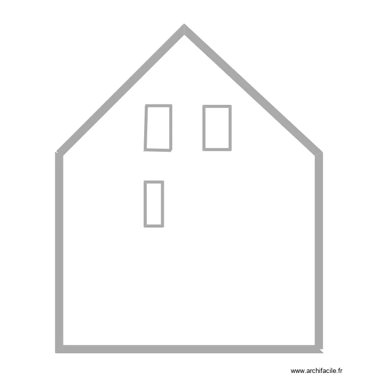 Façade coté Amneville. Plan de 3 et 78 m² Façade coté Amneville. Plan de 3 et 78 m²