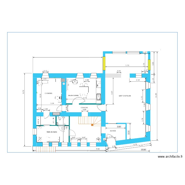 Fruitière Studio papa lec. Plan de 0 pièce et 0 m2