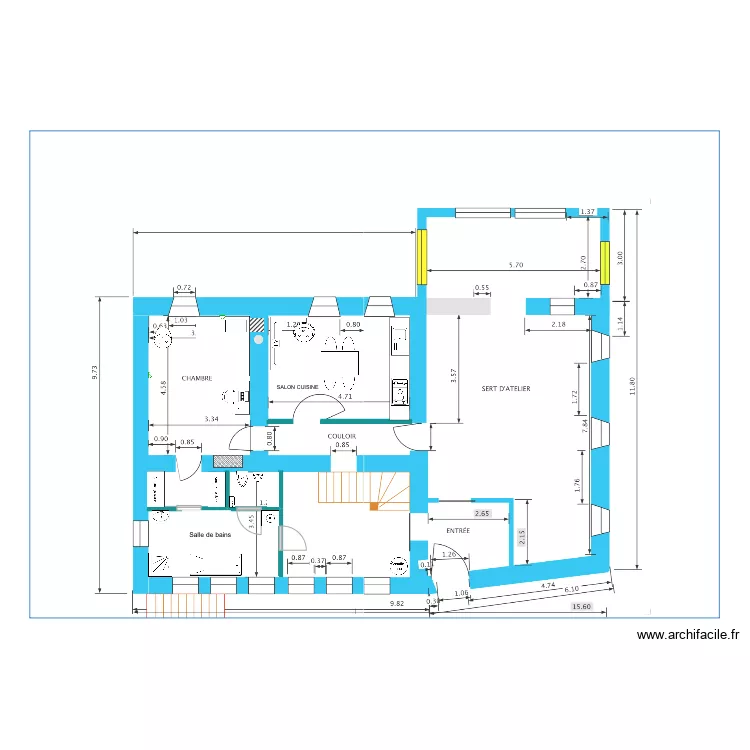 Fruiti&egrave;re Studio papa lec. Plan de 