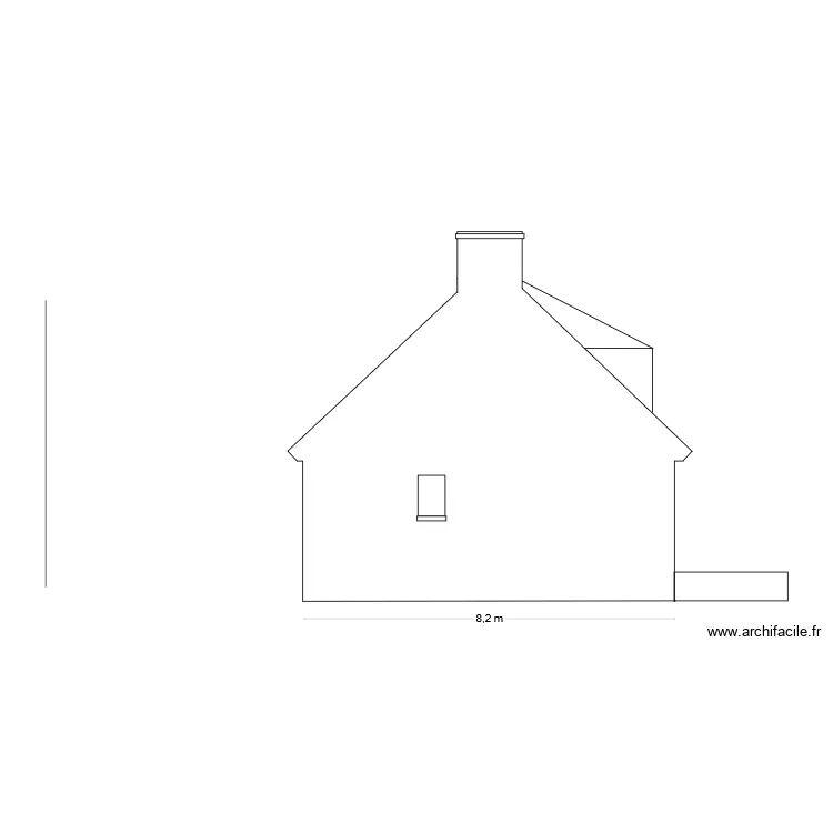 Façade ouest. Plan de Façade ouest. Plan de