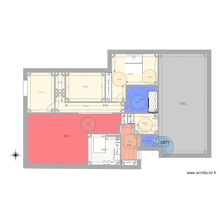 Maison THJYR. Plan de 12 pièces et 177 m2