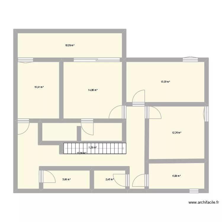 plan 1er &eacute;tage. Plan de 11  et 103 m²