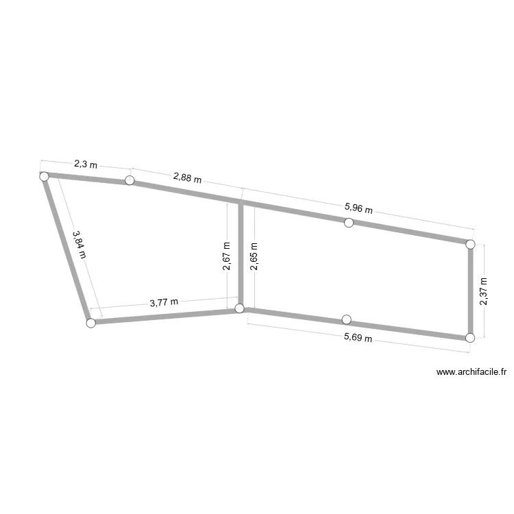 terrasse 2 punta rossa. Plan de 