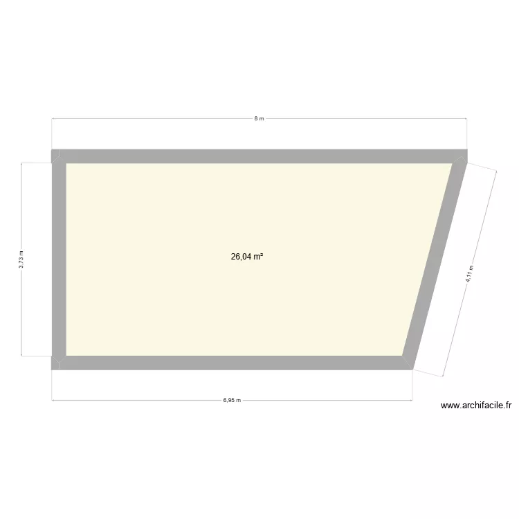 raccord de mur pas biais. Plan de 1 et 26 m² raccord de mur pas biais. Plan de 1 et 26 m²