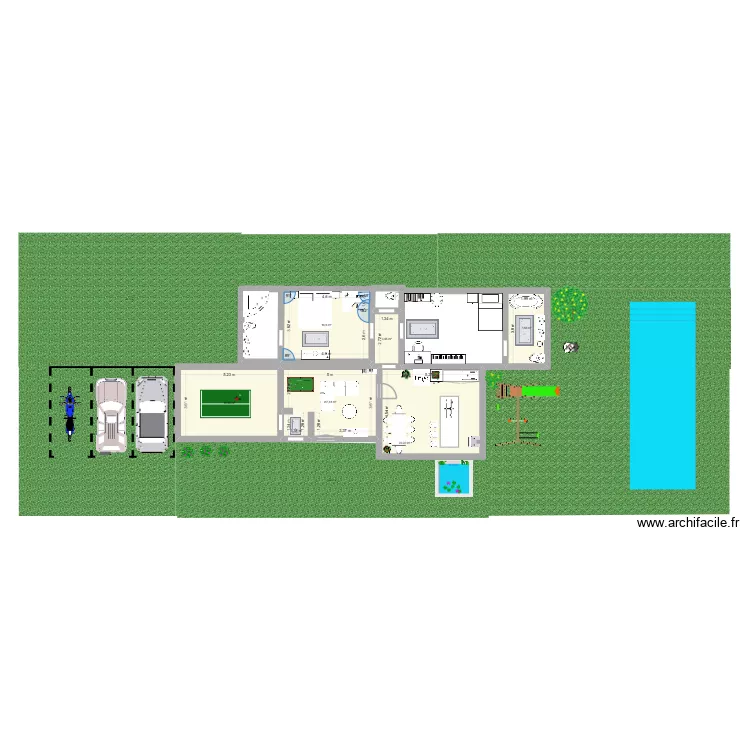 projet agathe 1. Plan de 6 pièces et 88 m²
