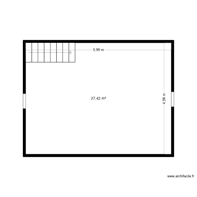 DAHMANI R+2. Plan de 1  et 27 m²
