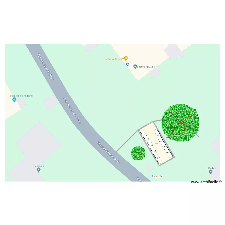 Local poubelle. Plan de 