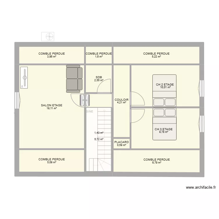 CERVENTES. Plan de 19 et 159 m² CERVENTES. Plan de 19 et 159 m²