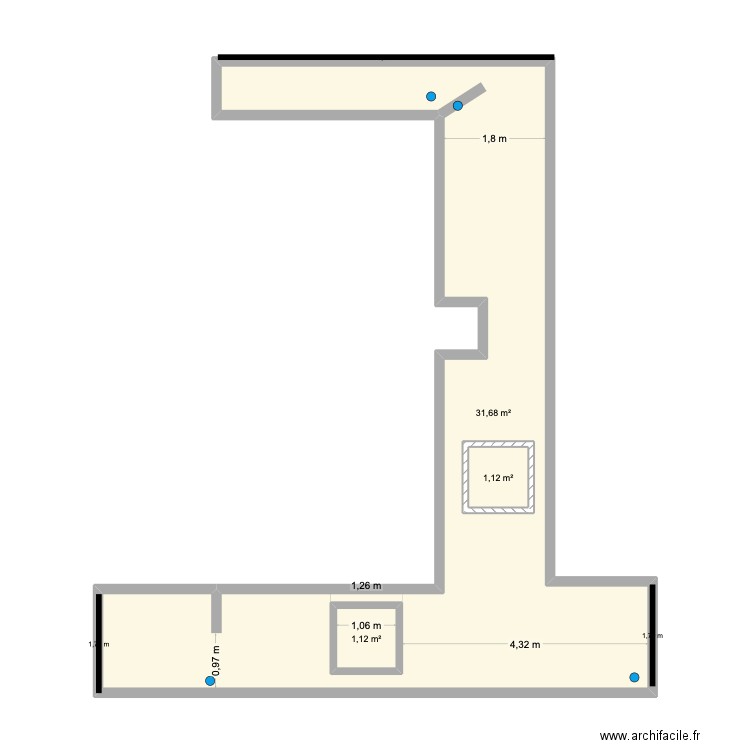 plan école Odile Forest moindou. Plan de 3 pièces et 37 m2