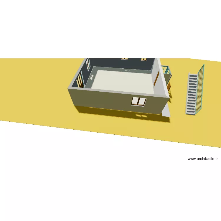 Existant V02-&agrave; supprimer. Plan de 6 Pièces et 245 m²