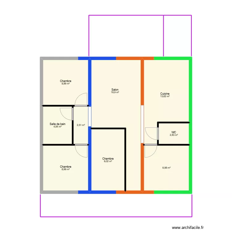 Mod&egrave;le type Mayotte 1. Plan de 