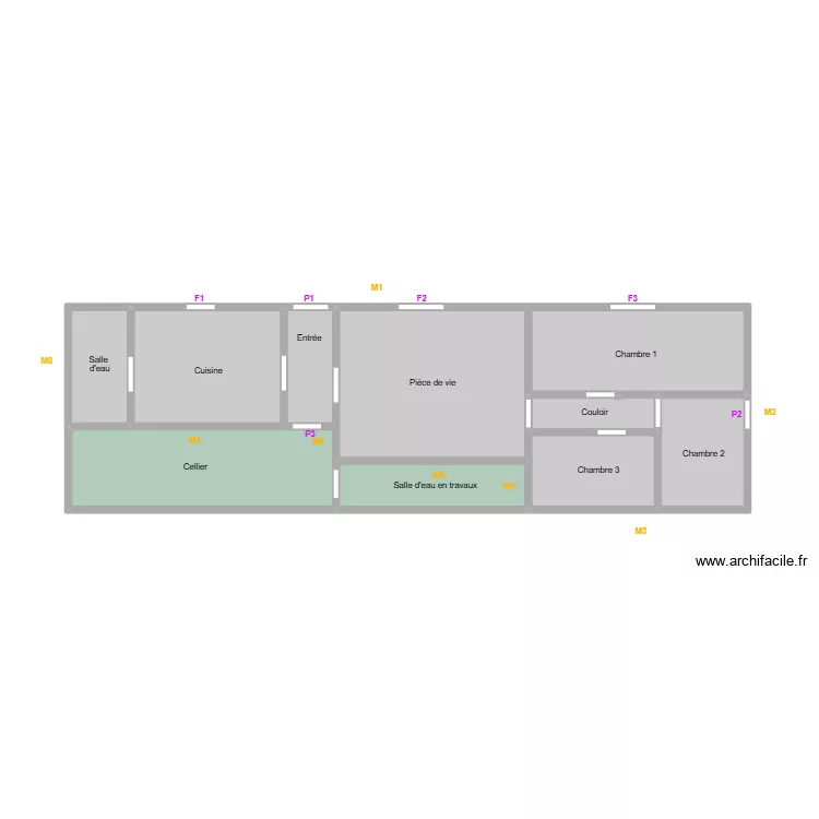 Lenouvel l'aiguillon. Plan de 10 Pièces et 76 m²