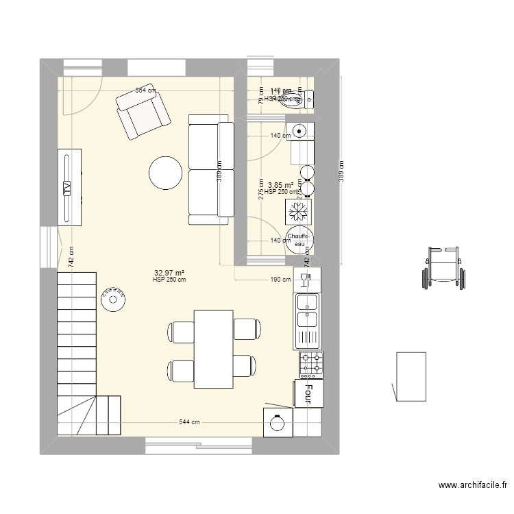 rdc 2. Plan de 0 pièce et 0 m2