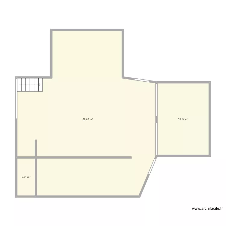 pidemza. Plan de 3  et 85 m²