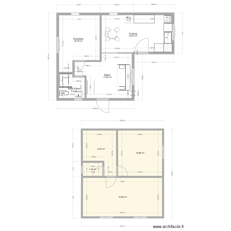 AVRIL2025 97114. Plan de 8 pièces et 74 m2