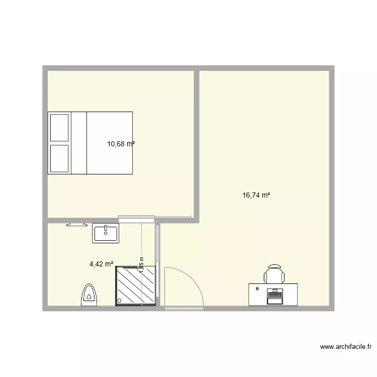 Etage3. Plan de 3  et 32 m²