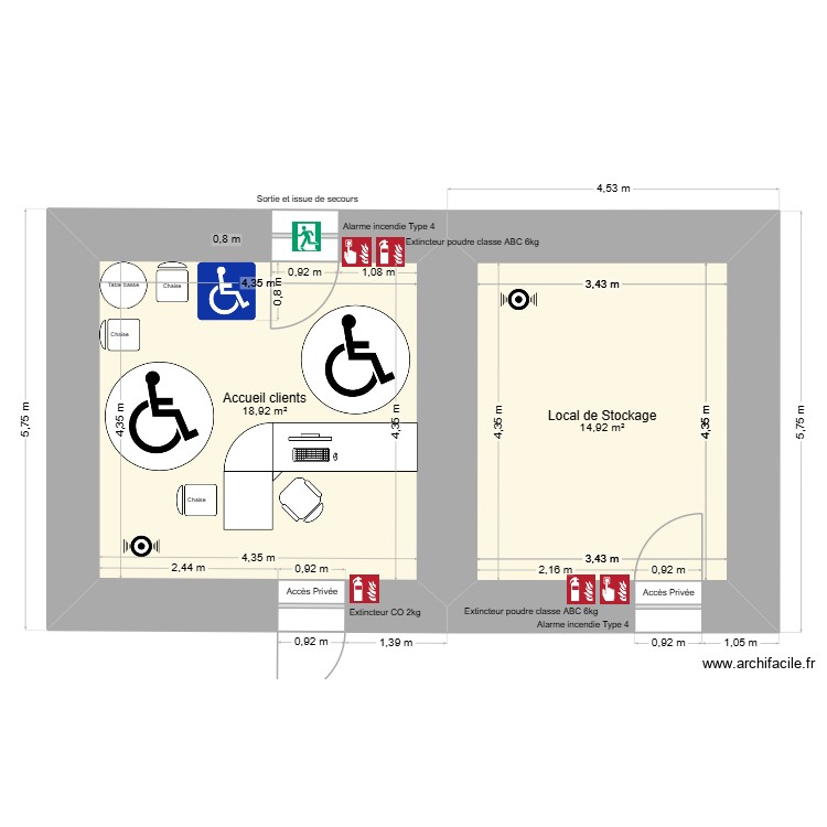 Accueil Clients / Local de stockage globale. Plan de 0 pièce et 0 m2