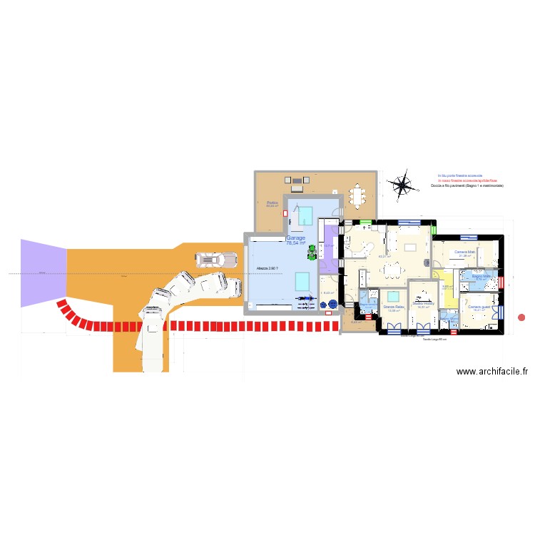 Angera_12guest. Plan de 14 pièces et 318 m2