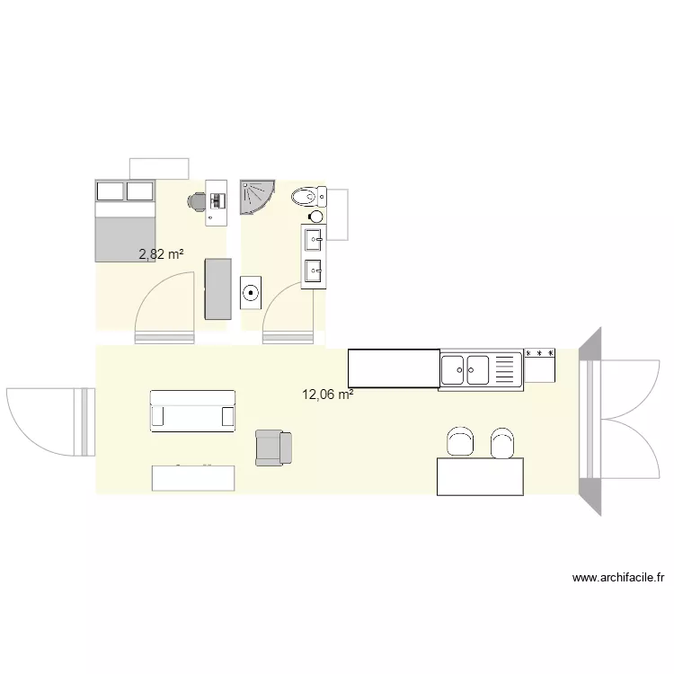 tiny housee. Plan de 