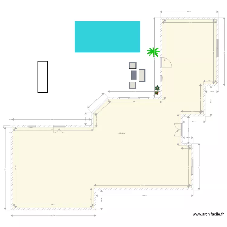 ALBERTO 2. Plan de 1 et 202 m² ALBERTO 2. Plan de 1 et 202 m²