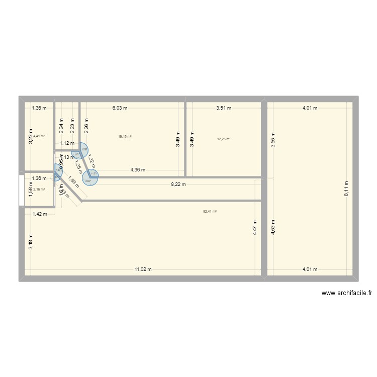 BASE 250417 BIS. Plan de 5 pièces et 120 m2
