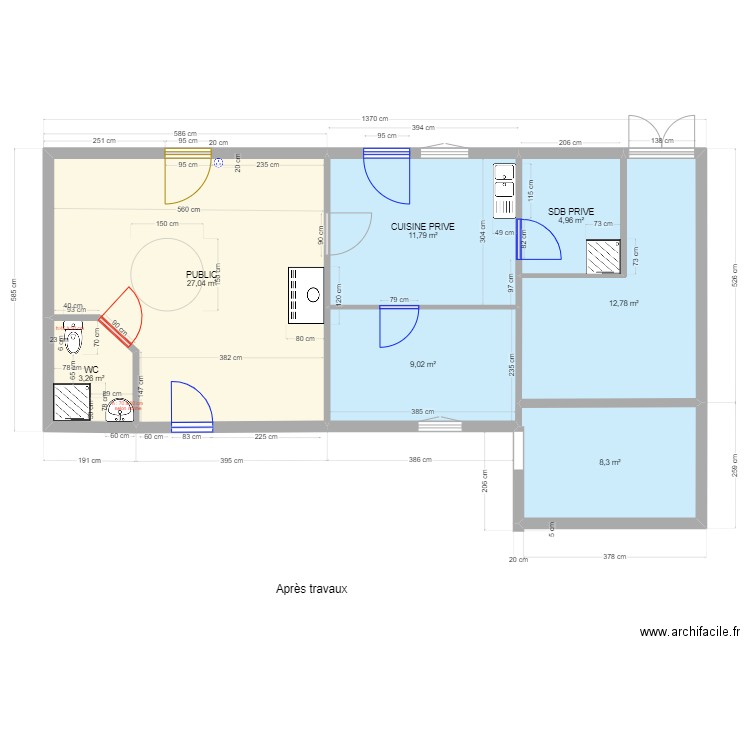 swin après. Plan de 0 pièce et 0 m2