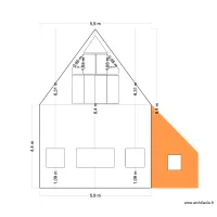 Plan facade est avant travaux