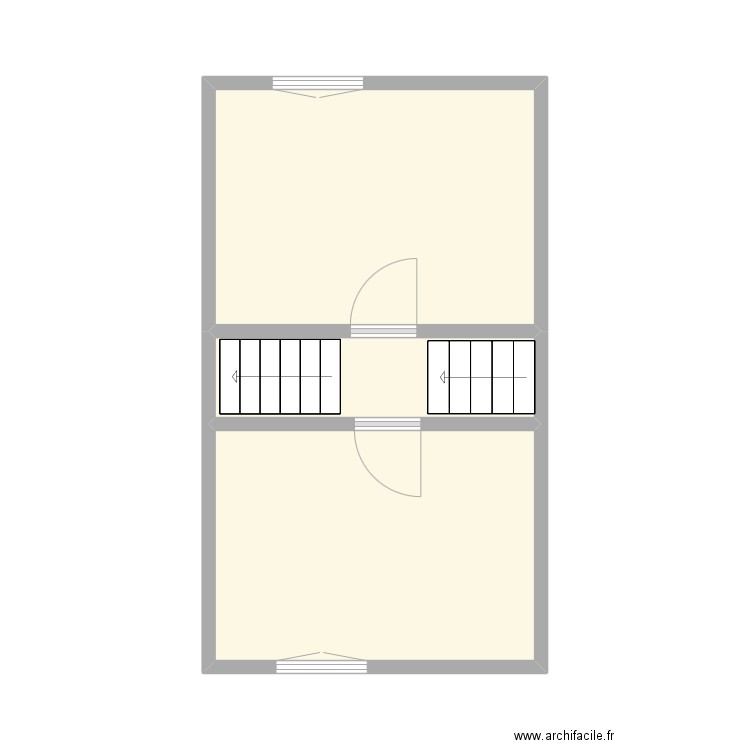Kortrijk stasegemsestraat 34 bovenverdieping. Plan de 3 pièces et 25 m2