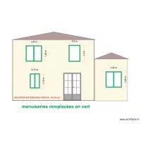 KADDAR KARIMA   FACADE EST  MENUISERIES + ISOLATION EXT