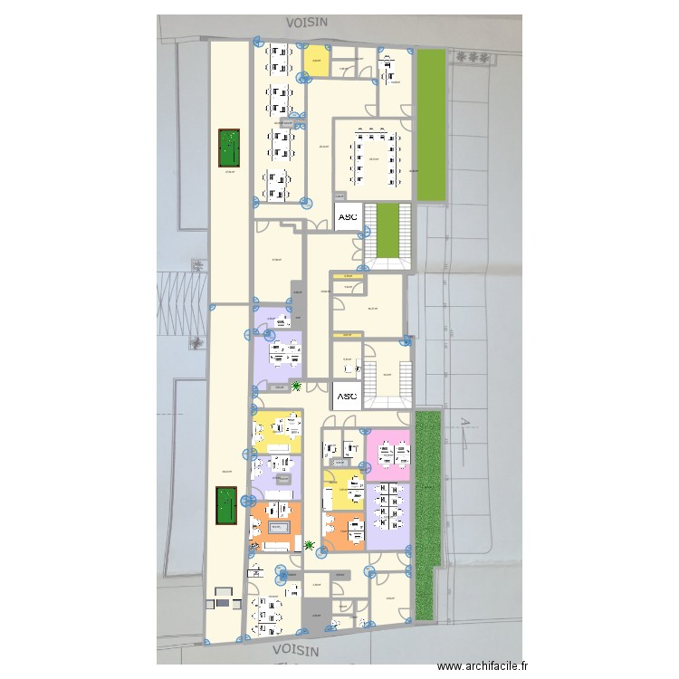 plan 5 eme reel 8. Plan de 49 pièces et 525 m2