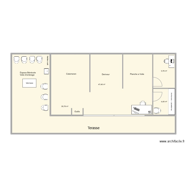 Plan Charles. Plan de 4 pièces et 98 m2