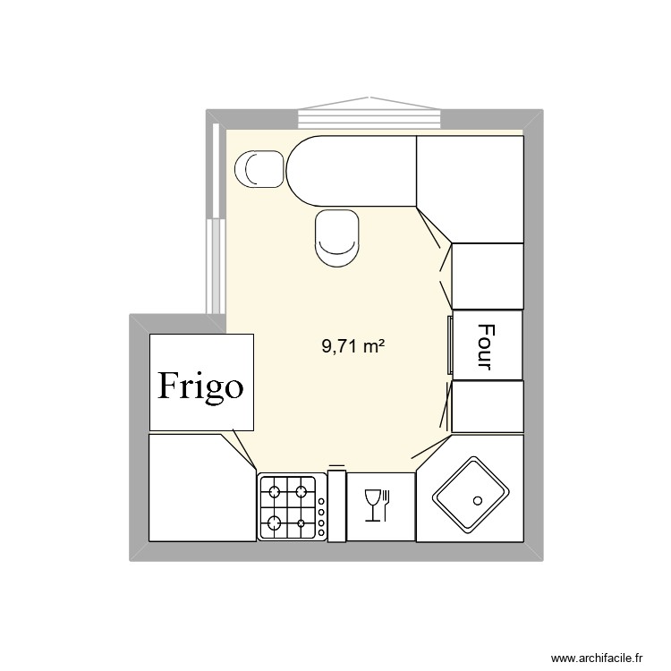 cuisine. Plan de 0 pièce et 0 m2