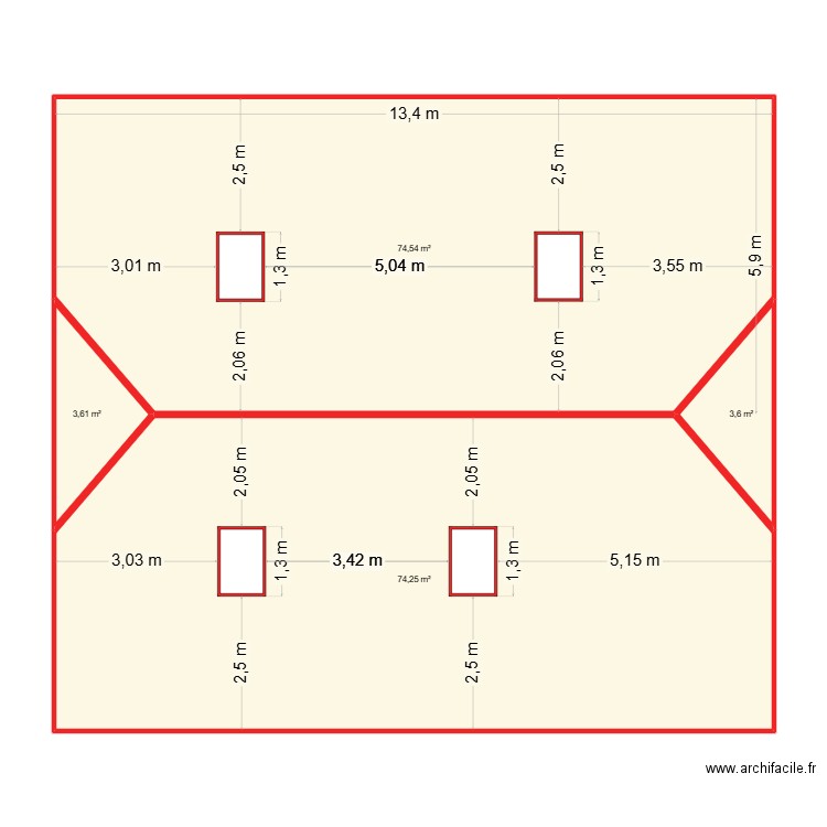 Toiture Moron 19 26.05.2025. Plan de 4 pièces et 156 m2