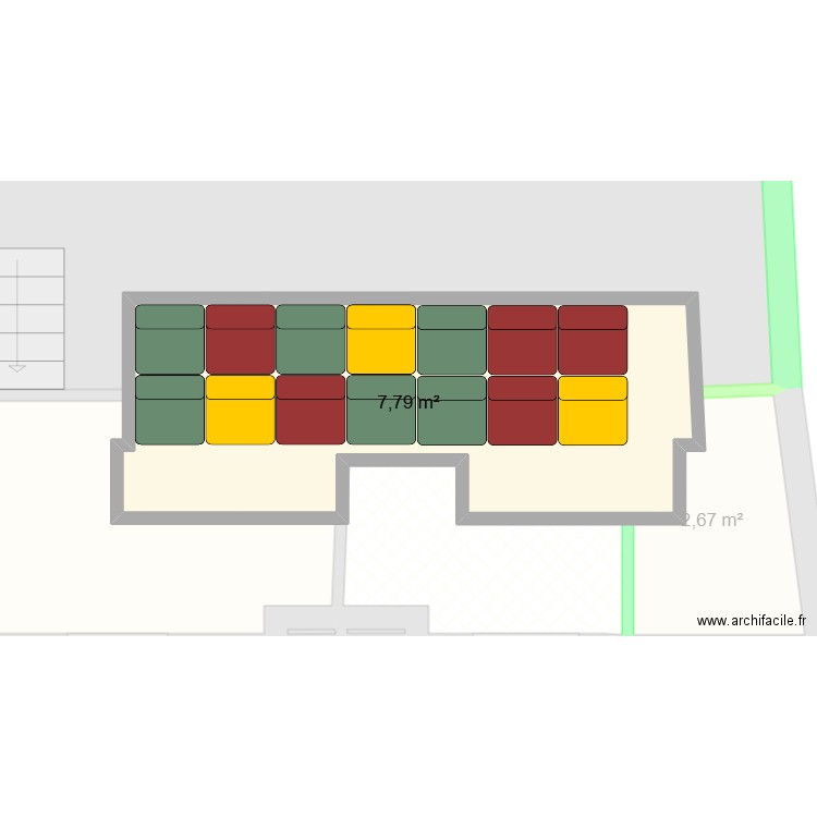 RP RDC V9. Plan de 24 pièces et 165 m2