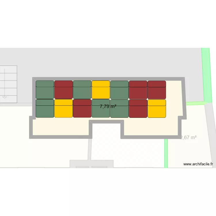 RP RDC V9. Plan de 24 pièces et 165 m²