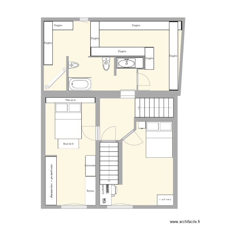 R+1. Plan de 0 pièce et 0 m2