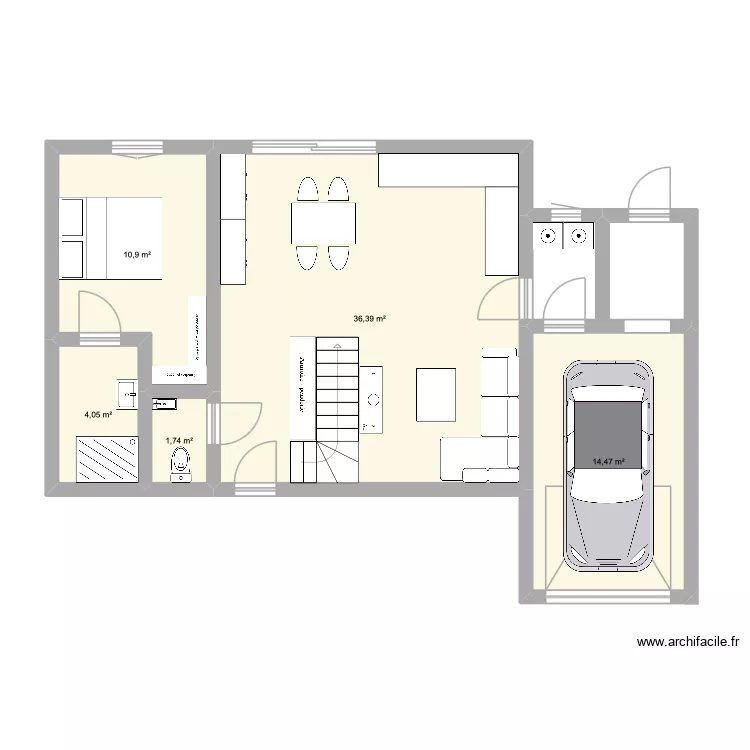 plan 2 (07/03/26). Plan de 5 pièces et 68 m²