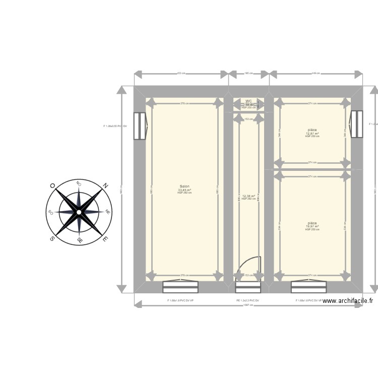 SEMEZIES - ML24002991. Plan de 23 pièces et 351 m2