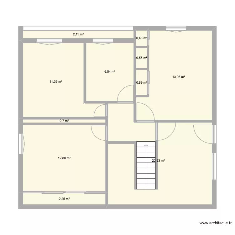 maison Vallieres 2. Plan de 11  et 72 m²