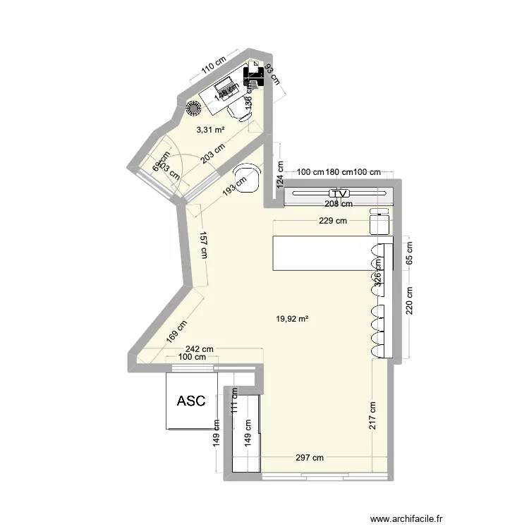 RDV entr&eacute;e. Plan de 